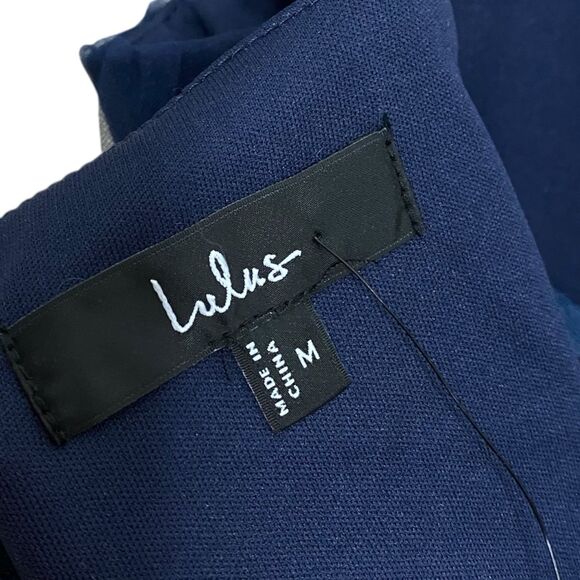 Lulus Maxi Dress Womens M Blue Tiered Tulle Bustier Gown Unforgettable Poise NWT - Picture 3 of 8